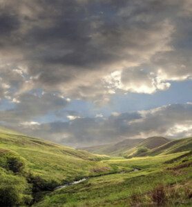 Clouds on hills