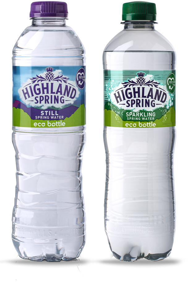 100% recycled still and sparkling